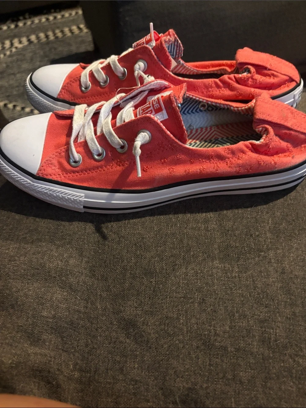 NWOT—Converse shoreline slip on Low Top Canvas Sneakers in coral